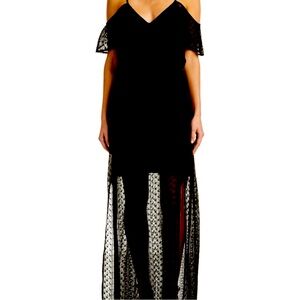 Ella Moss Cold Shoulder Maxi Dress XS